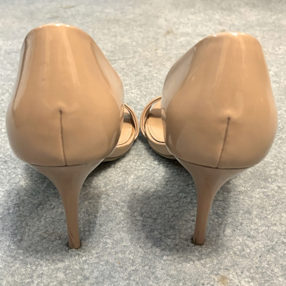 Mossimo Beige Tan Heels Open Toe Shoes Size 9.5 - Picture 5 of 12